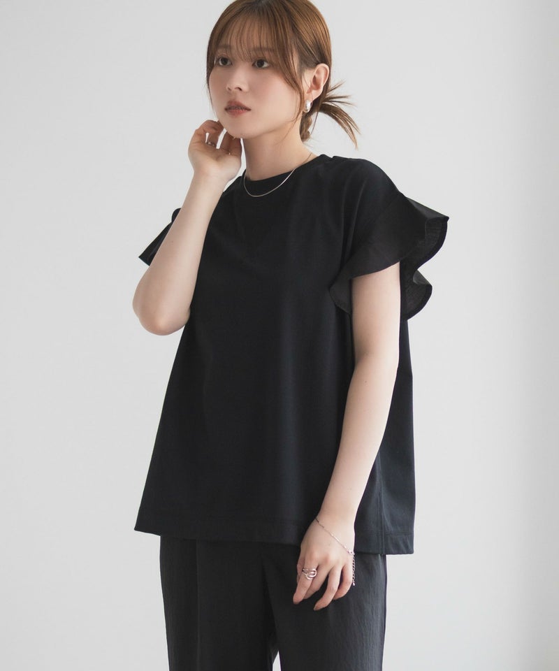 HusHusH  布帛フリルTシャツ レディース メール便 対応商品商品画像-6