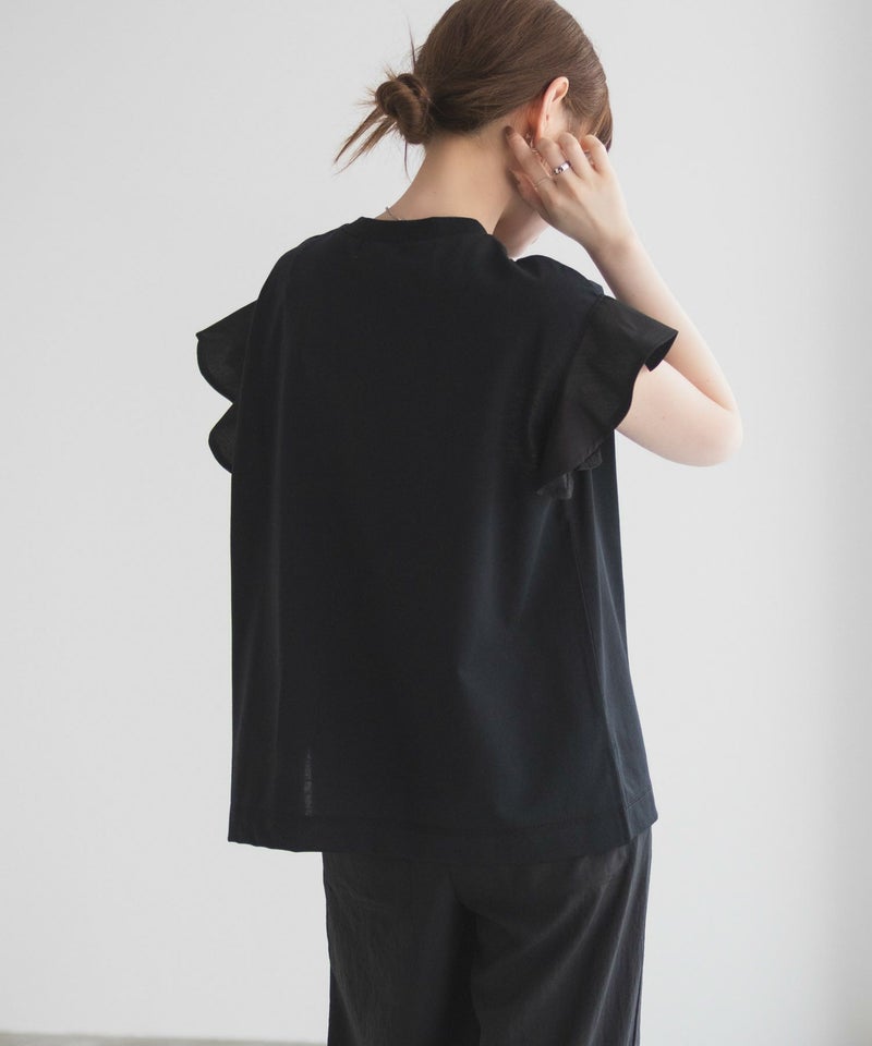 HusHusH  布帛フリルTシャツ レディース メール便 対応商品商品画像-8