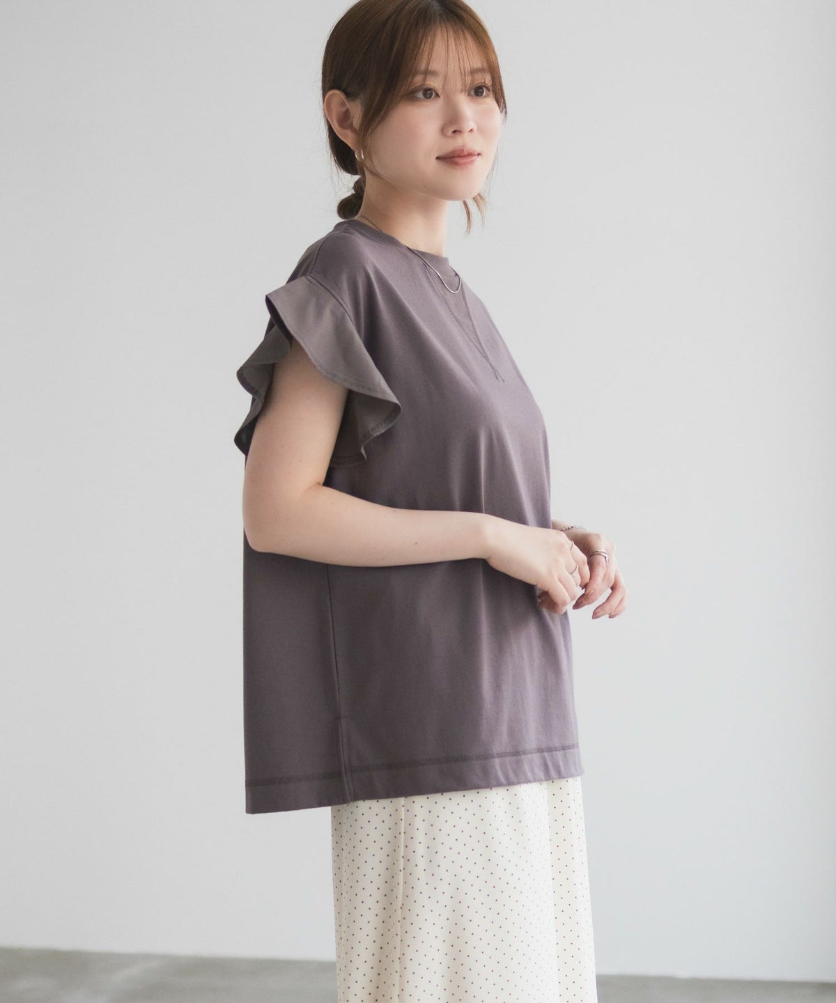 HusHusH 布帛フリルTシャツ レディース ネコポス 対応商品