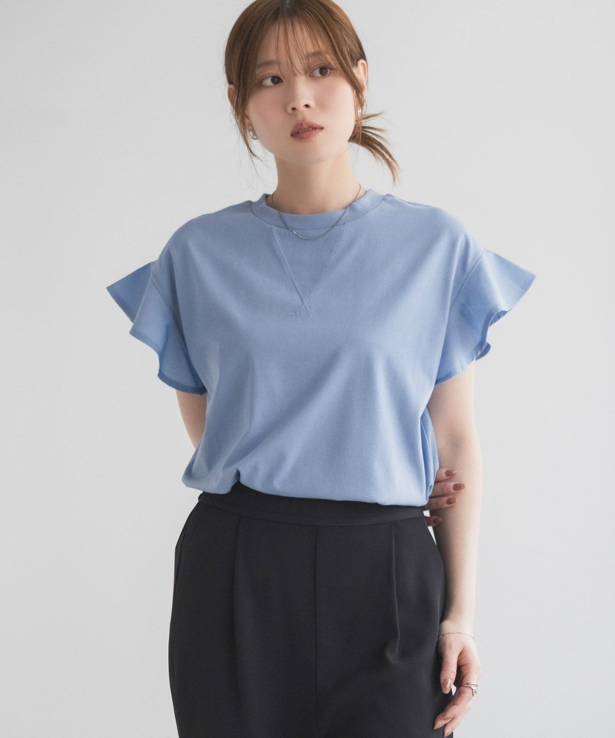 HusHusH 布帛フリルTシャツ レディース ネコポス 対応商品