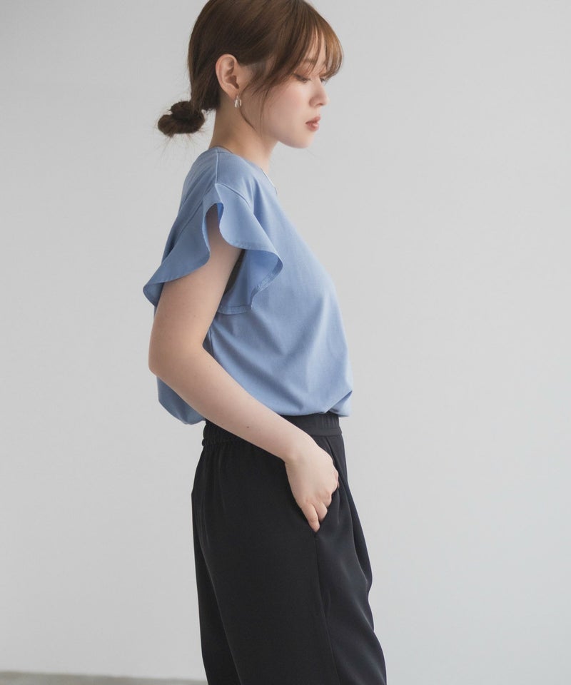 HusHusH 布帛フリルTシャツ レディース メール便 対応商品商品画像-15