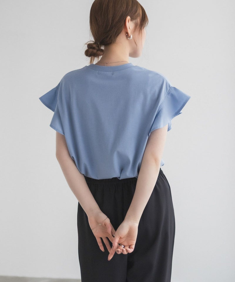 HusHusH 布帛フリルTシャツ レディース メール便 対応商品商品画像-16