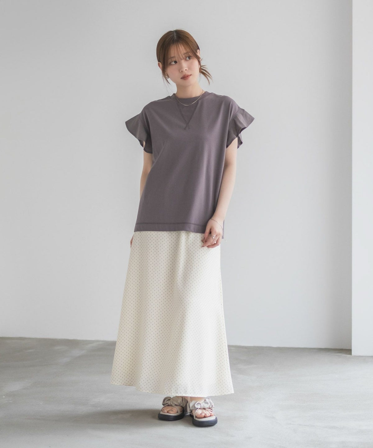 HusHusH 布帛フリルTシャツ レディース ネコポス 対応商品