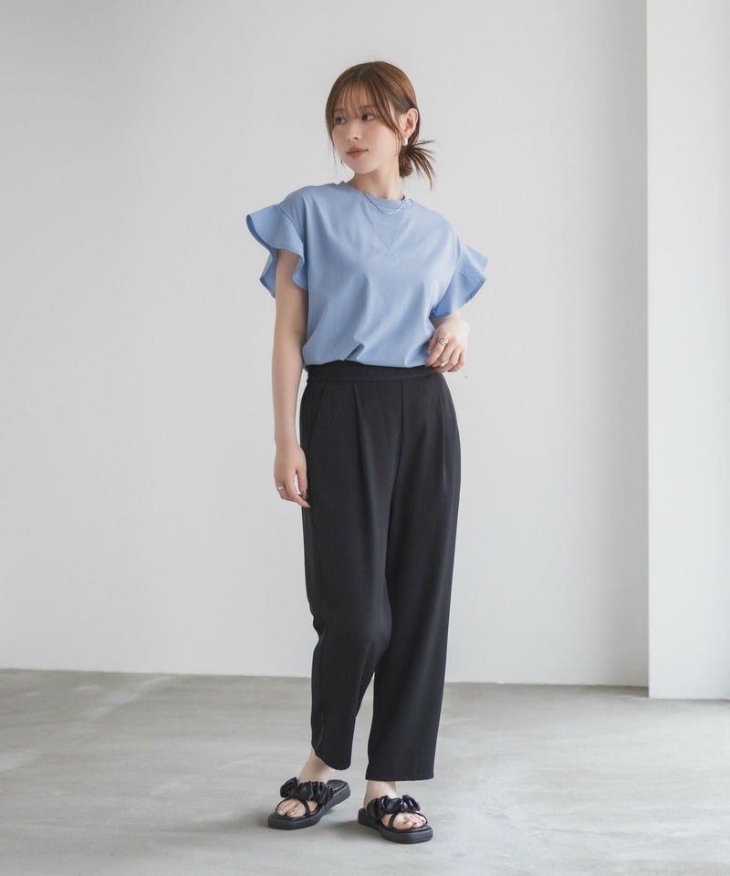 HusHusH 布帛フリルTシャツ レディース メール便 対応商品商品画像-28