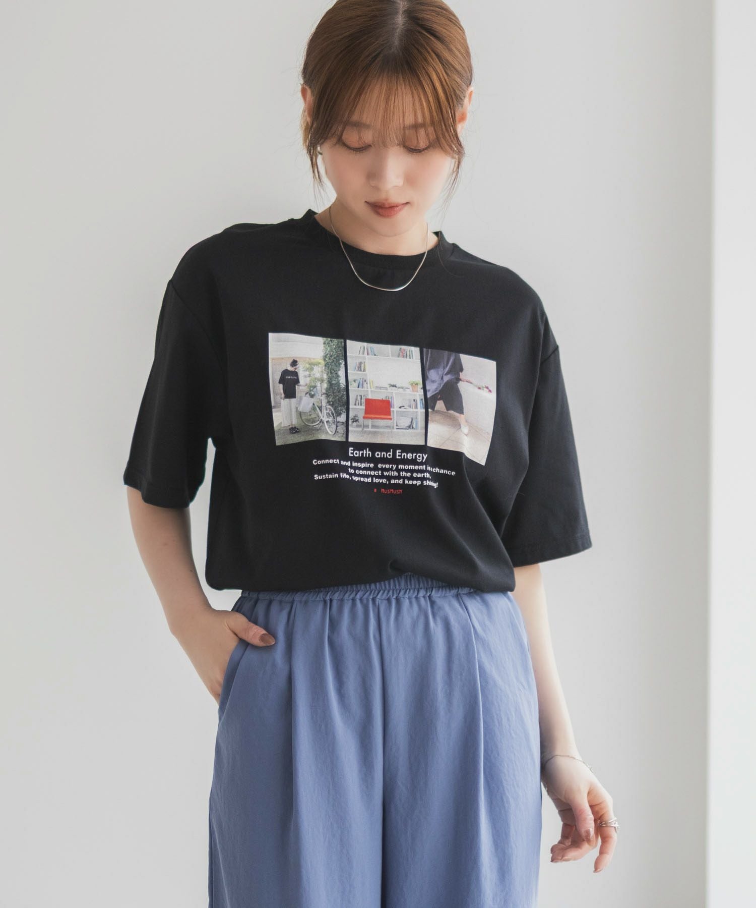 HusHusH フォトプリントTシャツ レディース