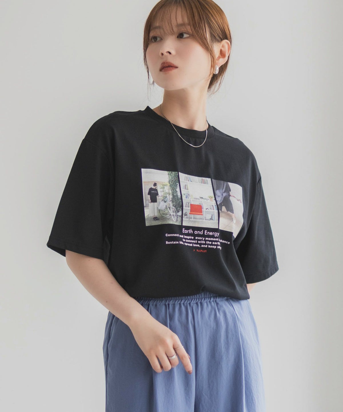 HusHusH フォトプリントTシャツ レディース ネコポス 対応商品