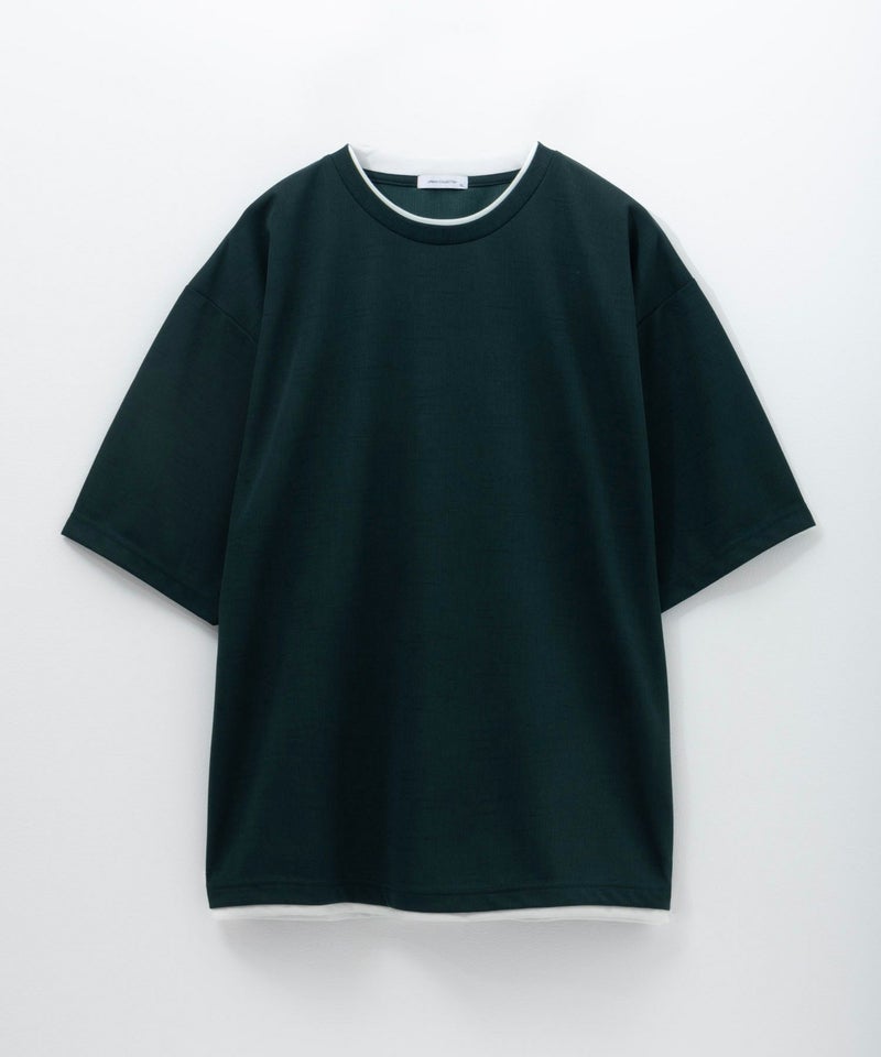 URBAN COLLECTION  杢調梨地フェイクレイヤードTシャツ メンズ メール便 対応商品商品画像-5