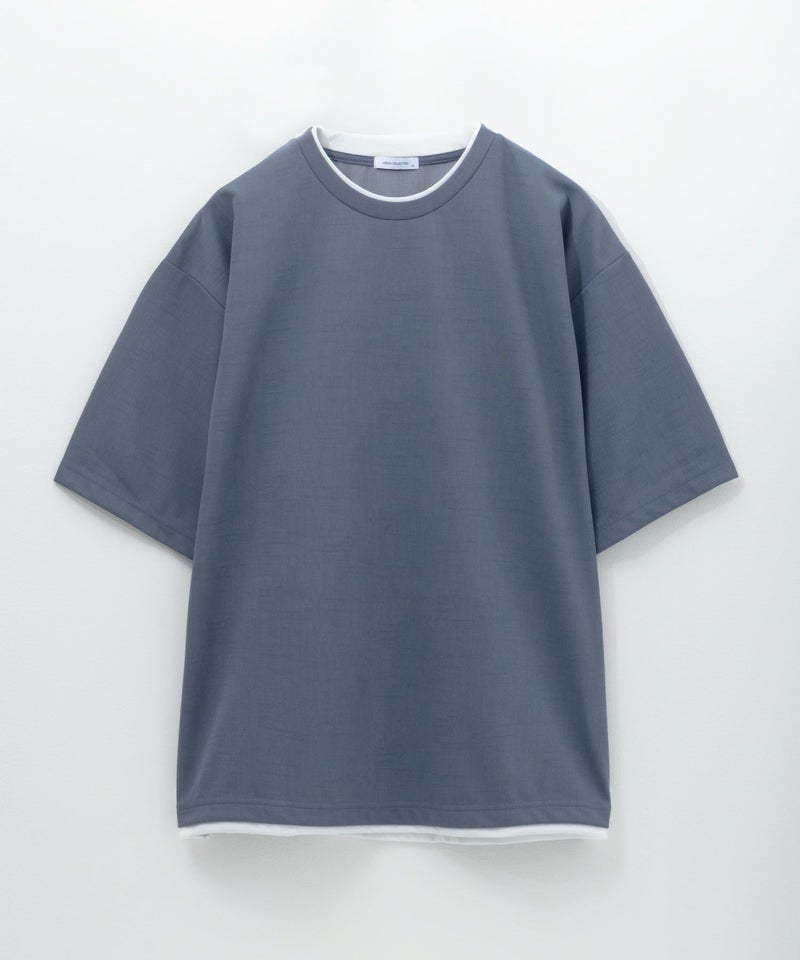 URBAN COLLECTION 杢調梨地フェイクレイヤードTシャツ メンズ メール便 対応商品商品画像-7