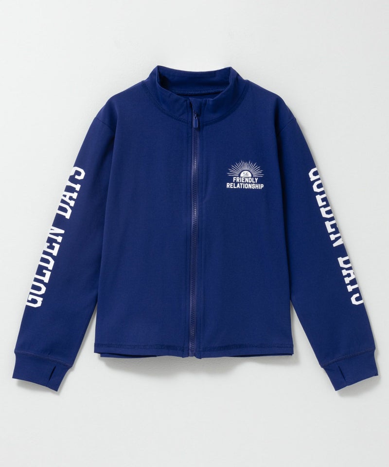 NAVY  袖ロゴラッシュガード キッズ商品画像-1