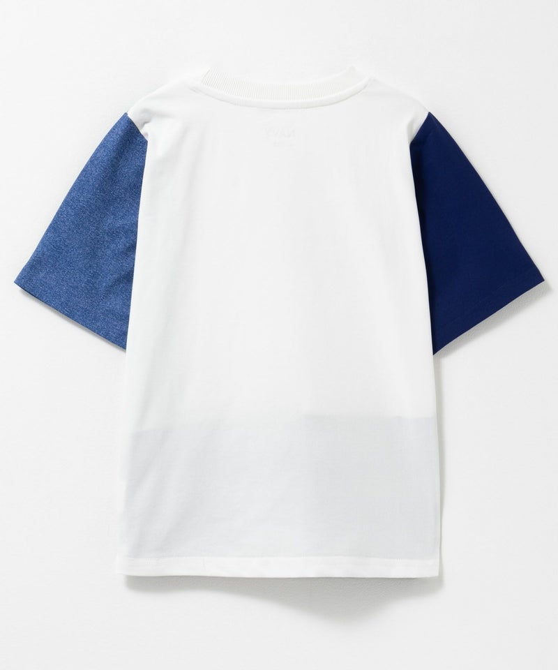 NAVY 切替Tシャツ キッズ メール便 対応商品商品画像-4