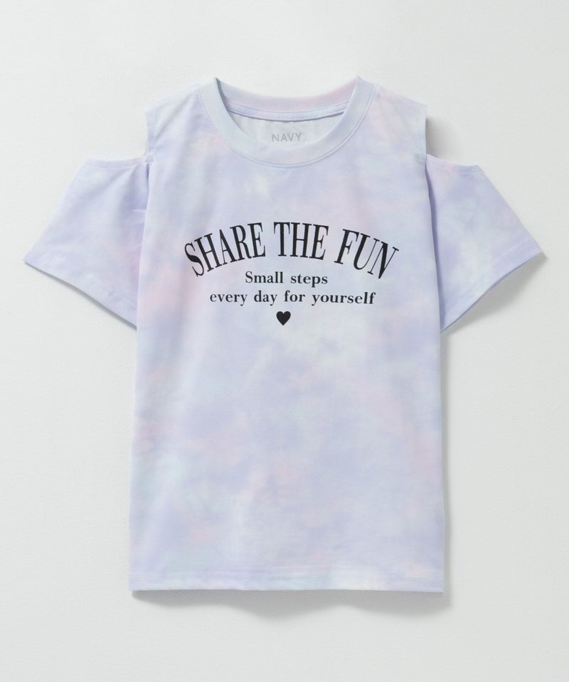 NAVY  肩あきTシャツ キッズ メール便 対応商品商品画像-3