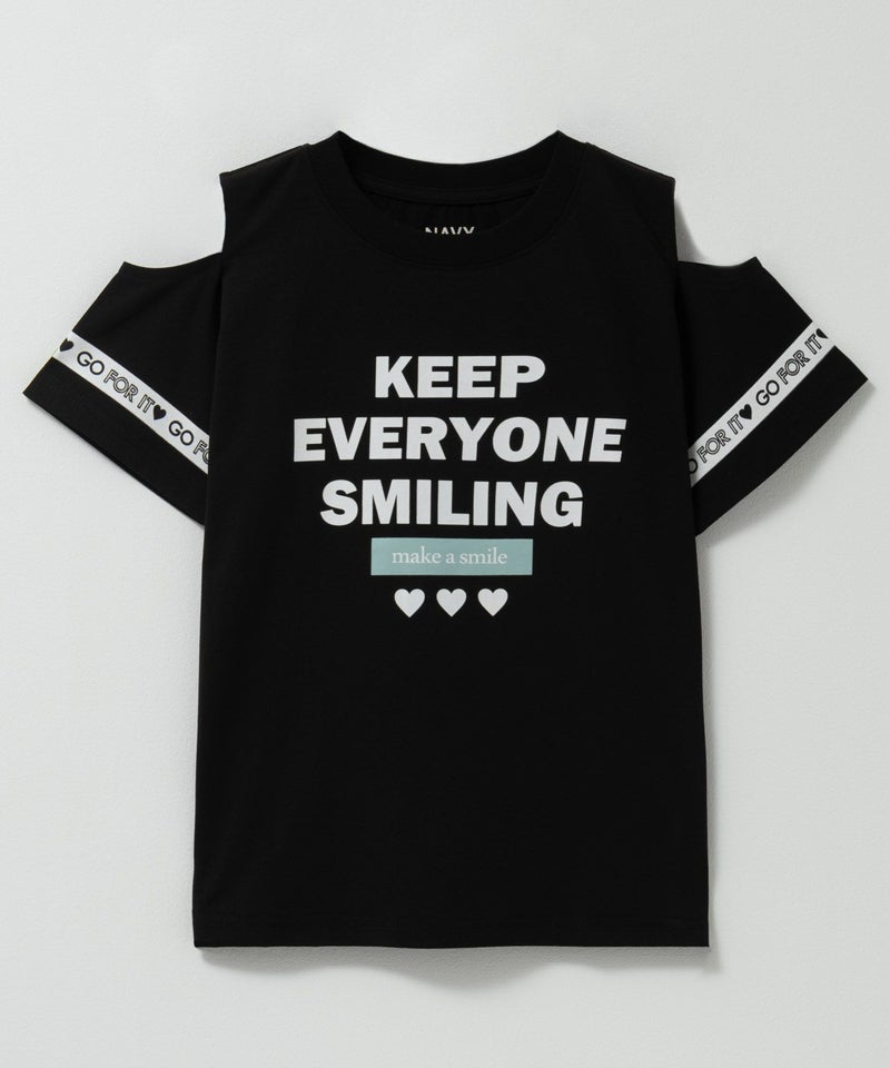 NAVY 肩あきTシャツ キッズ メール便 対応商品商品画像-1