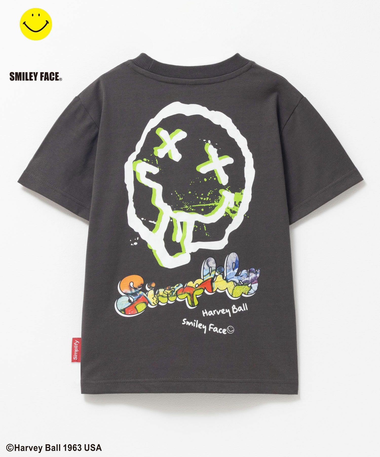 Simplify スマイリーフェイス ムラビッグTシャツ キッズ