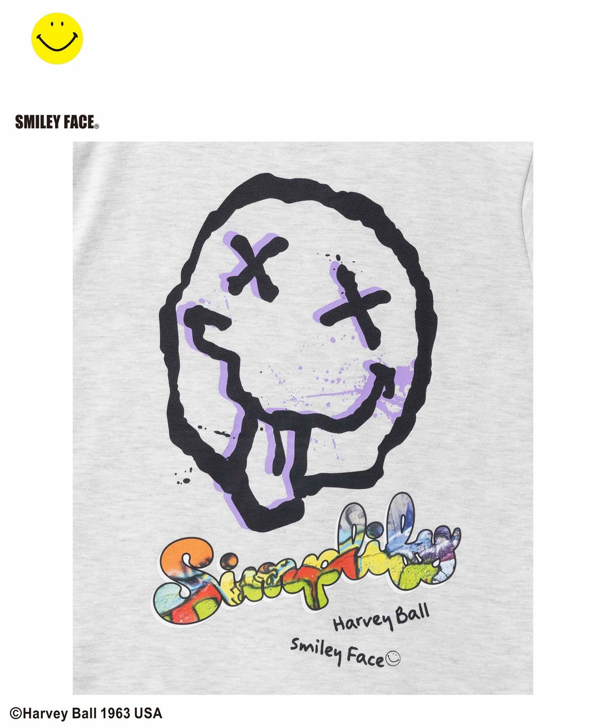 Simplify スマイリーフェイス プリントビッグTシャツ キッズ ネコポス 対応商品