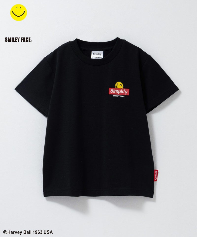 Simplify  スマイリーフェイス ロゴビッグTシャツ キッズ メール便 対応商品商品画像-2