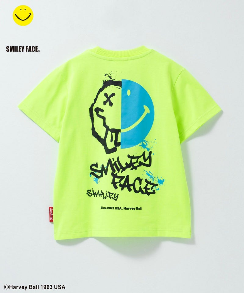 Simplify スマイリーフェイス ロゴビッグTシャツ キッズ メール便 対応商品商品画像-3