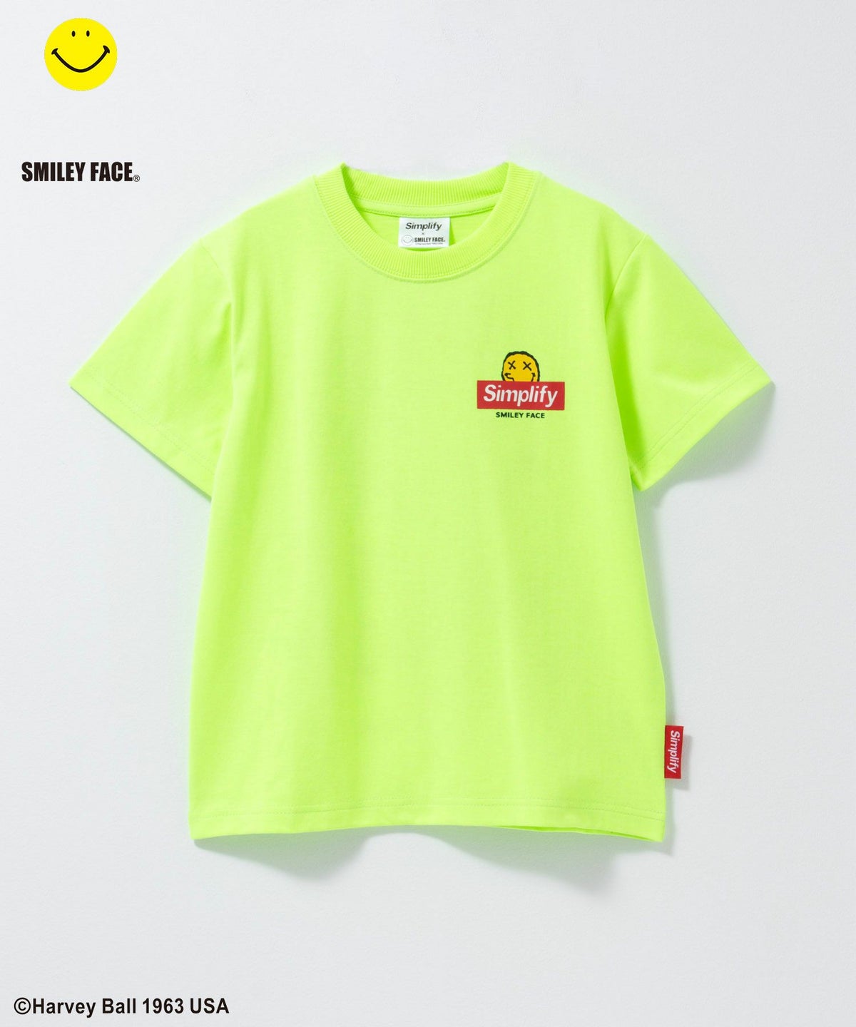 Simplify スマイリーフェイス ロゴビッグTシャツ キッズ ネコポス 対応商品