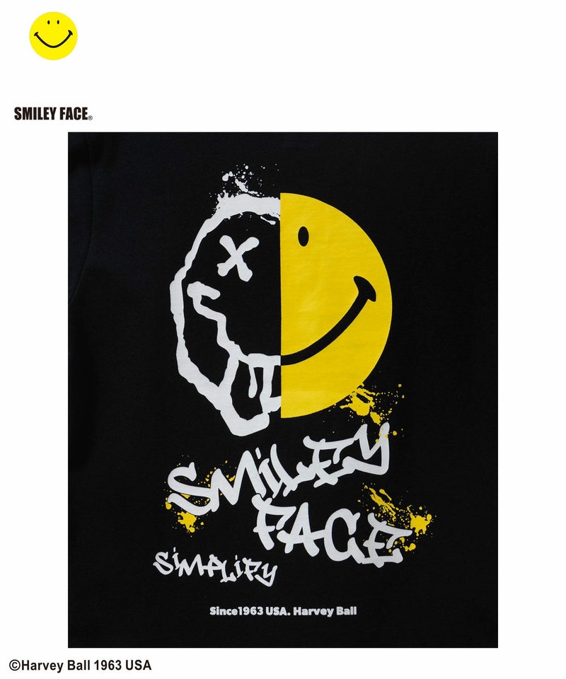 Simplify スマイリーフェイス ロゴビッグTシャツ キッズ メール便 対応商品商品画像-6