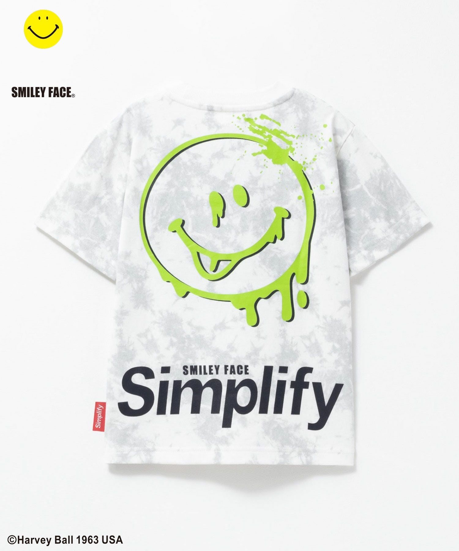 Simplify スマイリーフェイス ムラビッグTシャツ キッズ