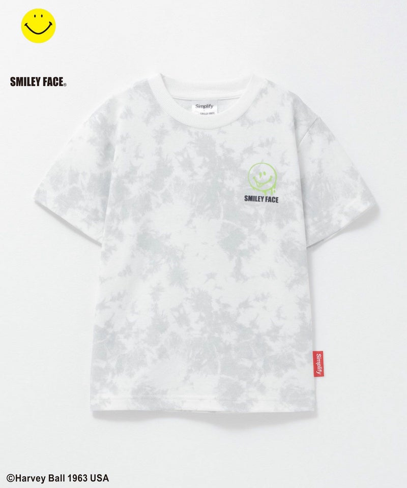Simplify スマイリーフェイス ムラビッグTシャツ キッズ メール便 対応商品商品画像-2
