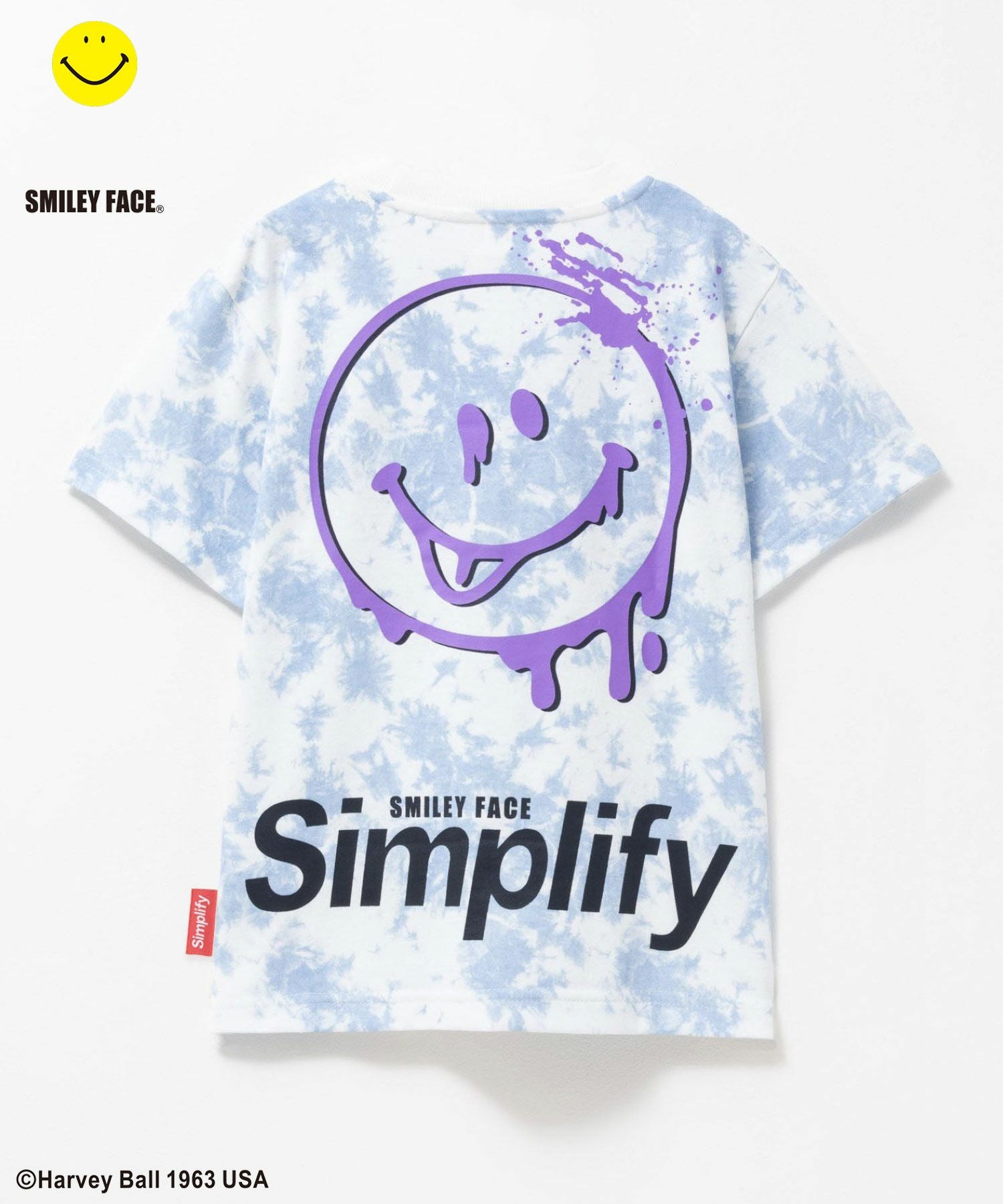 Simplify スマイリーフェイス ムラビッグTシャツ キッズ