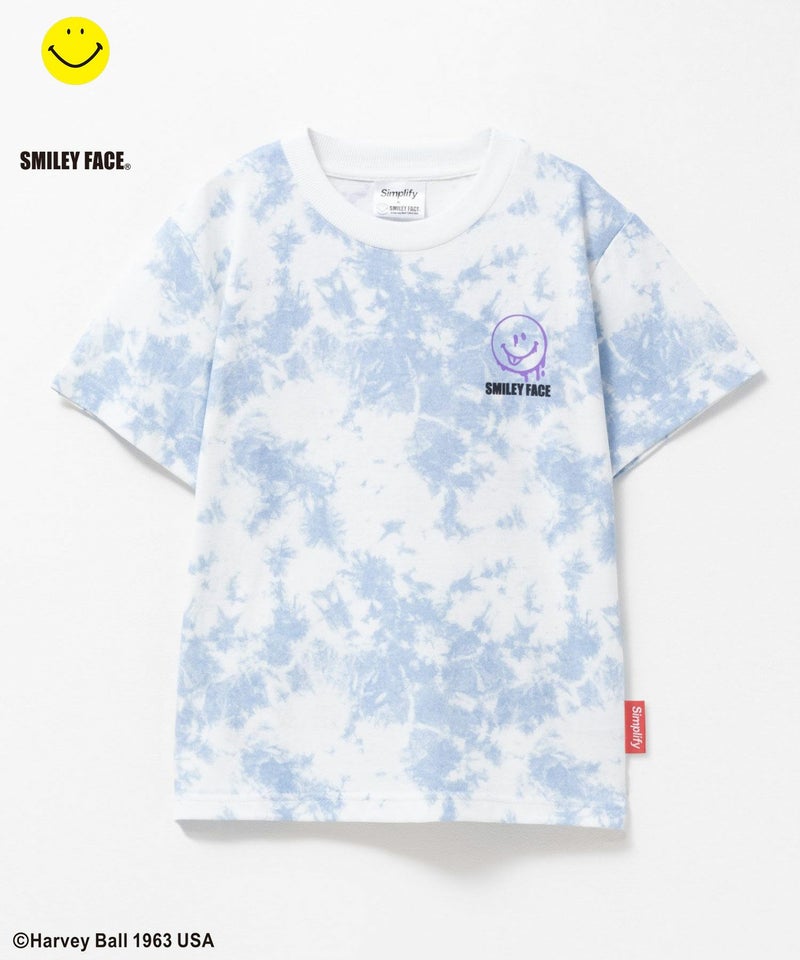 Simplify スマイリーフェイス ムラビッグTシャツ キッズ メール便 対応商品商品画像-4