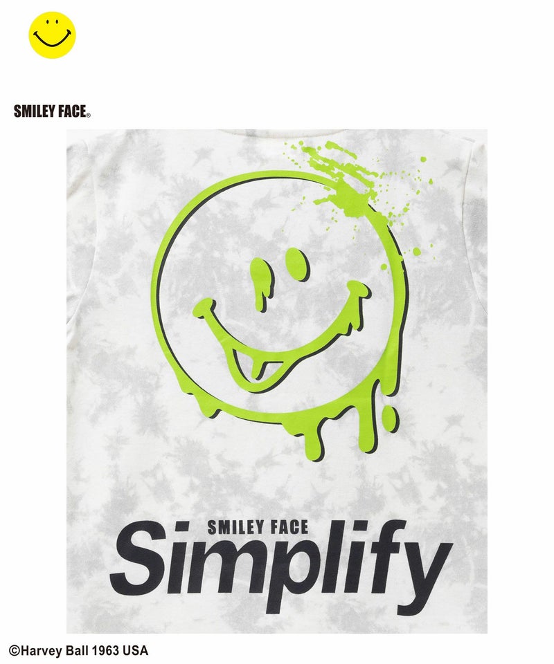 Simplify  スマイリーフェイス ムラビッグTシャツ キッズ メール便 対応商品商品画像-6