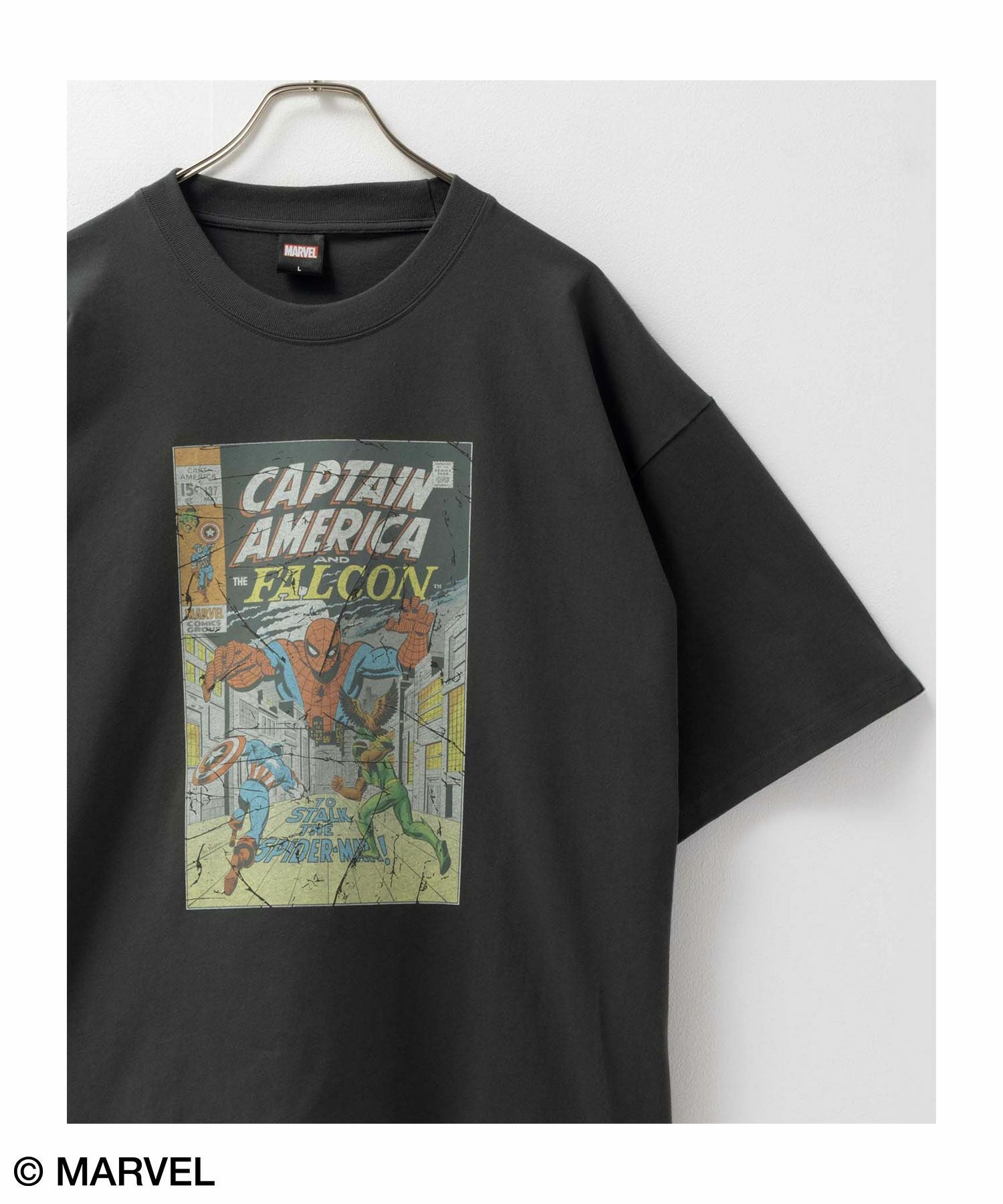 MARVEL マーベル / ヴィンテージ調スパイダーマンプリントTシャツ メンズ