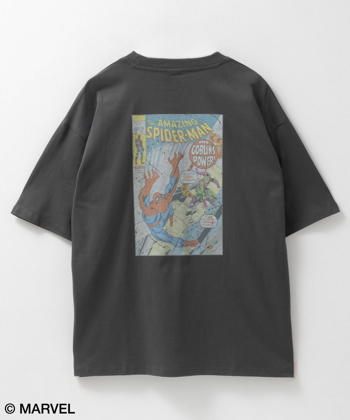 MARVEL マーベル / ヴィンテージ調スパイダーマンプリントTシャツ メンズ ネコポス 対応商品