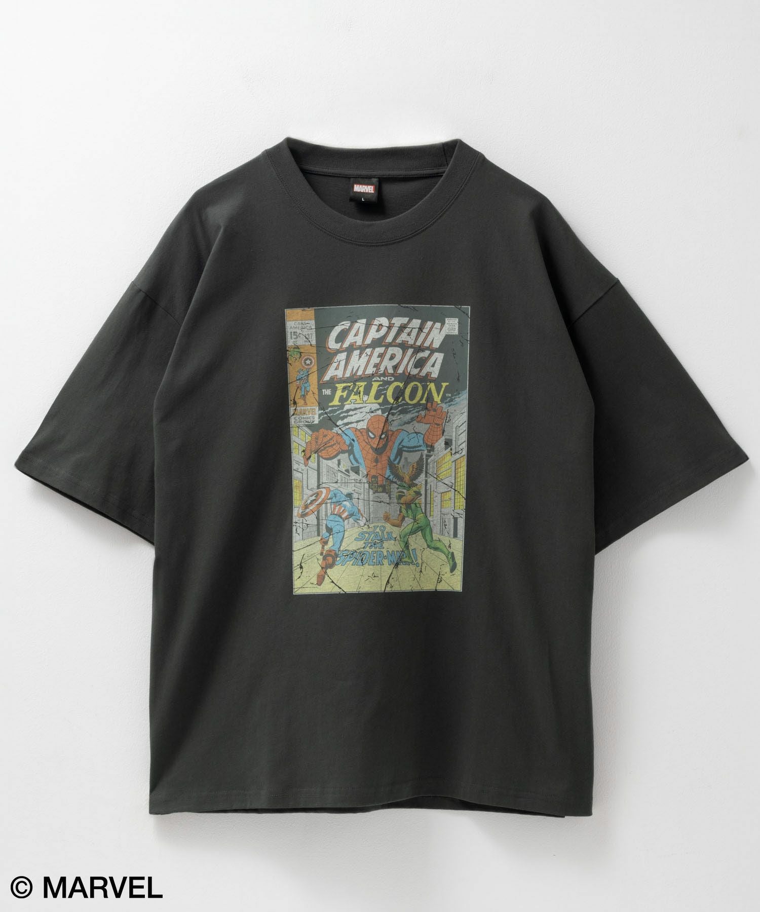 MARVEL マーベル / ヴィンテージ調スパイダーマンプリントTシャツ メンズ