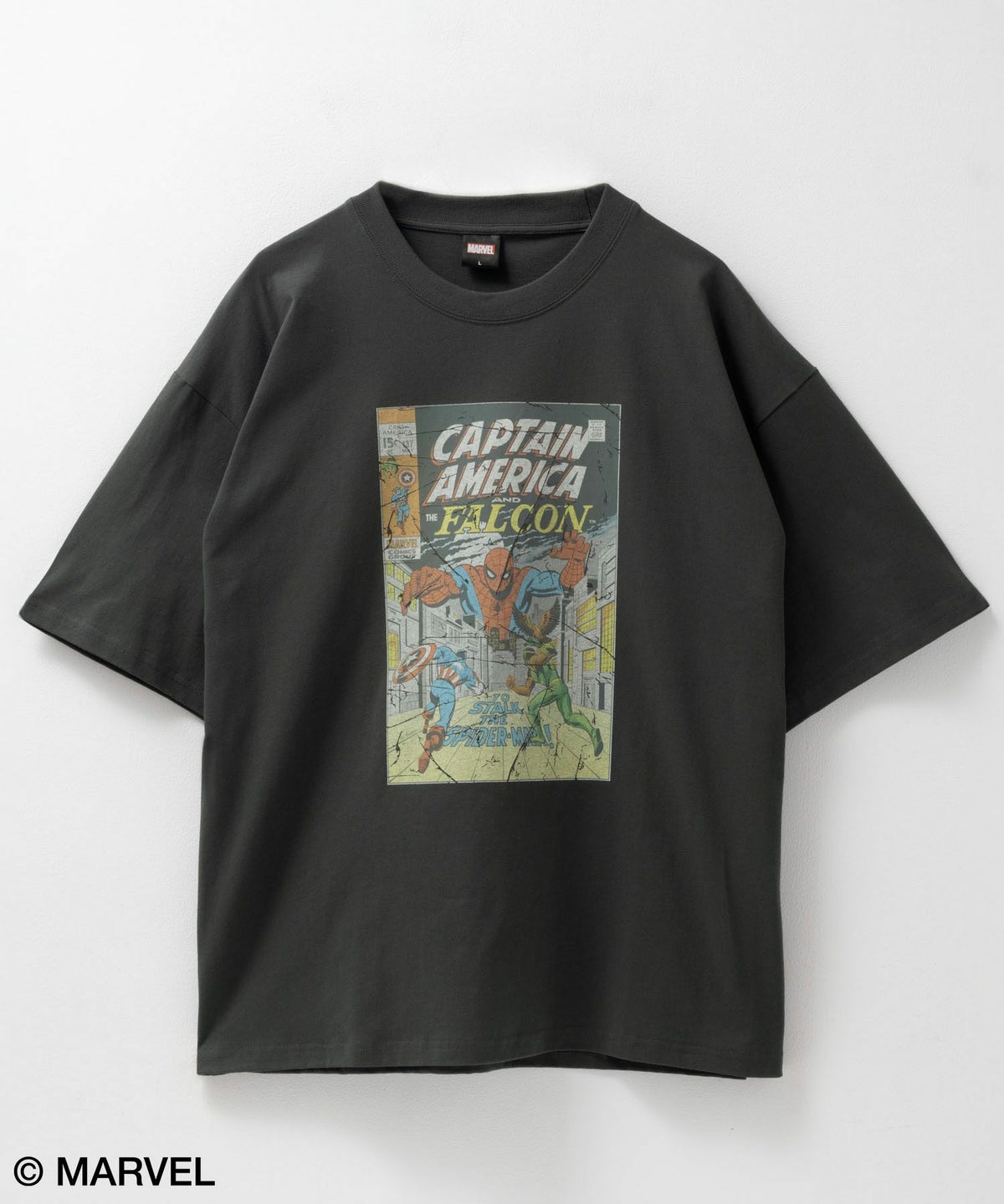MARVEL マーベル / ヴィンテージ調スパイダーマンプリントTシャツ メンズ ネコポス 対応商品