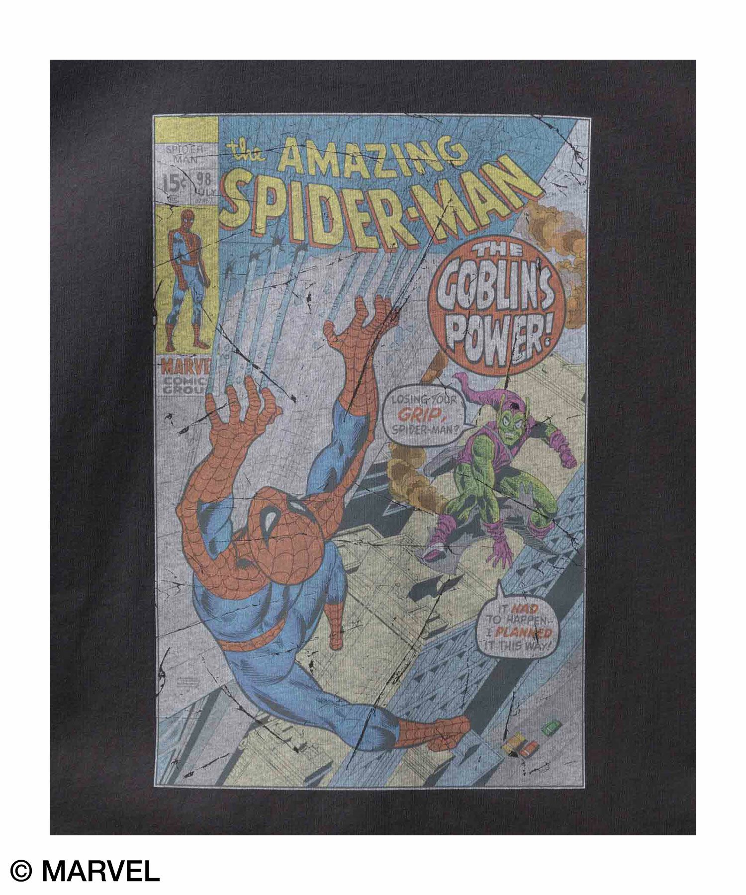MARVEL マーベル / ヴィンテージ調スパイダーマンプリントTシャツ メンズ