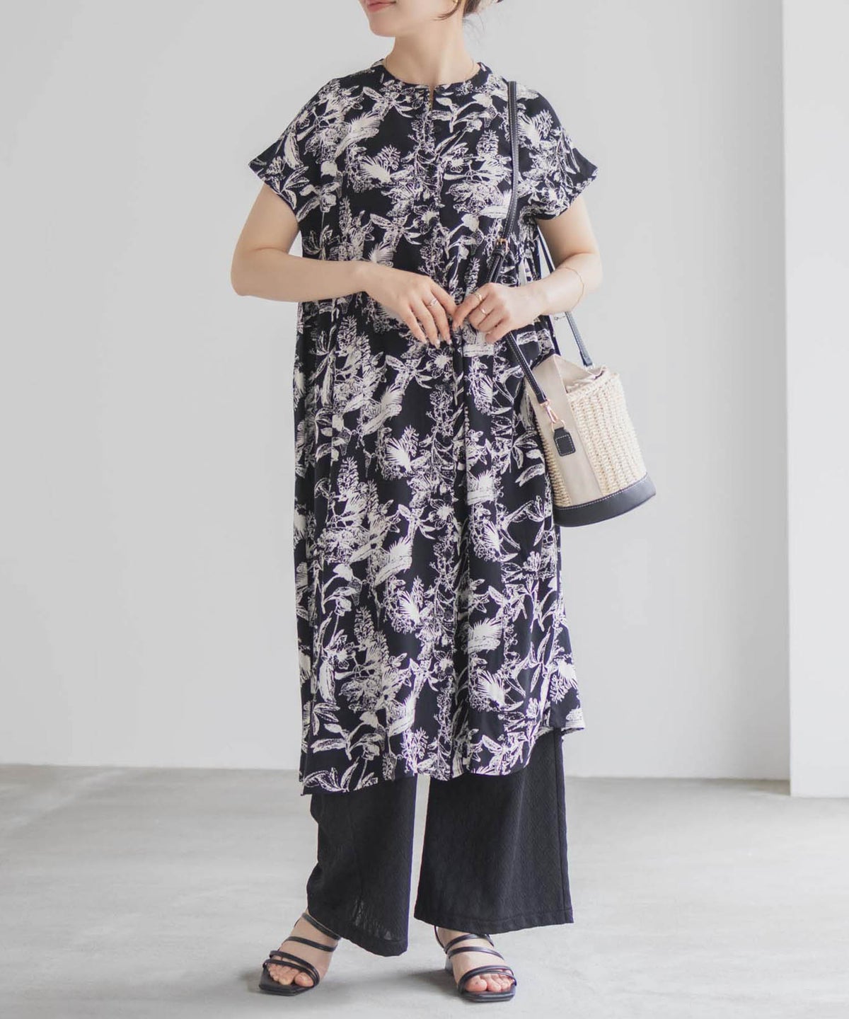 Howdy Marie インドファブリック 前開きワンピース レディース