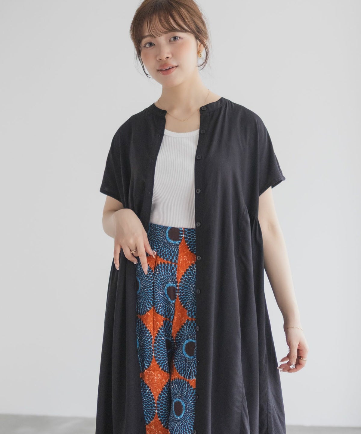 Howdy Marie インドファブリック 前開きワンピース レディース