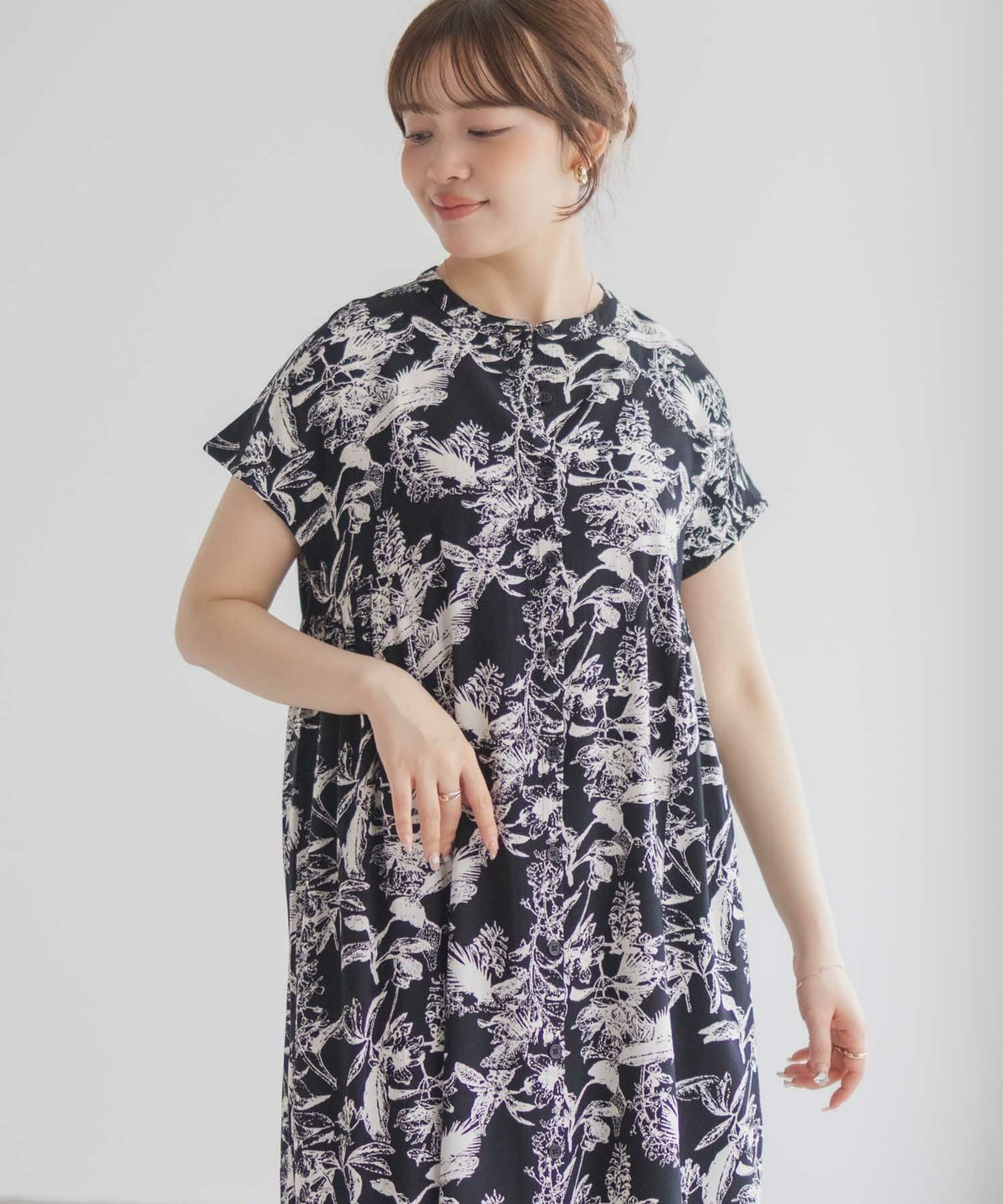 Howdy Marie インドファブリック 前開きワンピース レディース