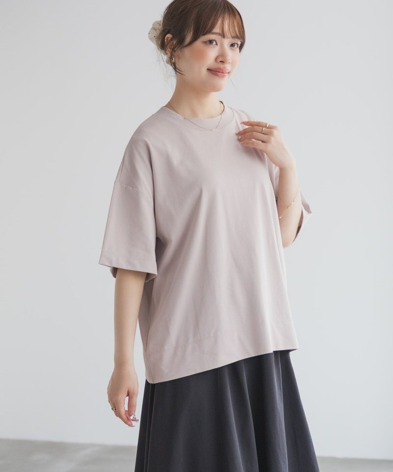 nAvy  エブリーT 汗じみ軽減 プチハイネックTシャツ レディース メール便 対応商品商品画像-5