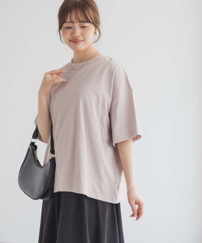 nAvy エブリーT 汗じみ軽減 プチハイネックTシャツ レディース メール便 対応商品商品画像-7