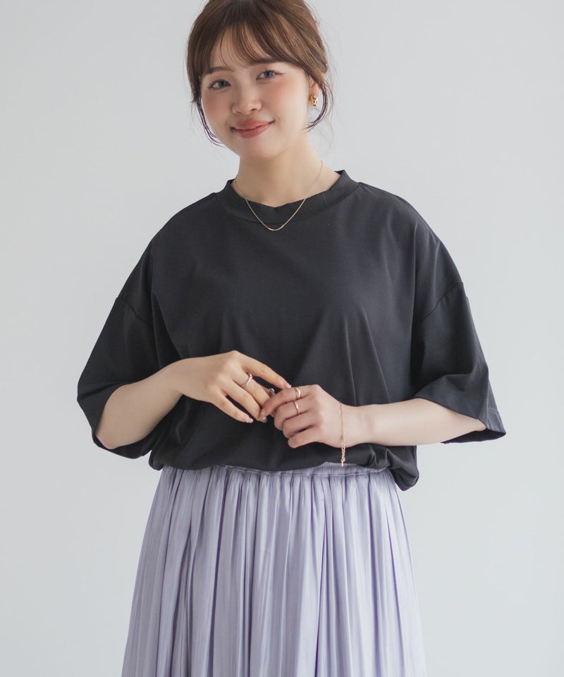 nAvy エブリーT 汗じみ軽減 プチハイネックTシャツ レディース メール便 対応商品商品画像-15