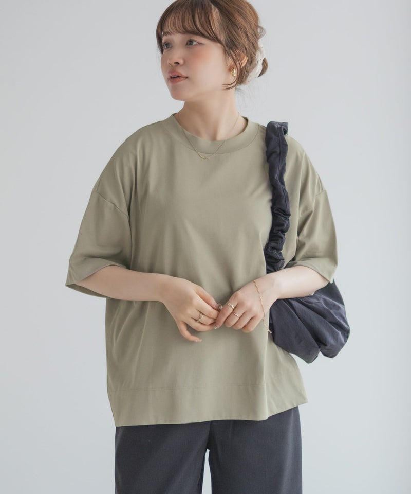 nAvy エブリーT 汗じみ軽減 プチハイネックTシャツ レディース メール便 対応商品商品画像-20