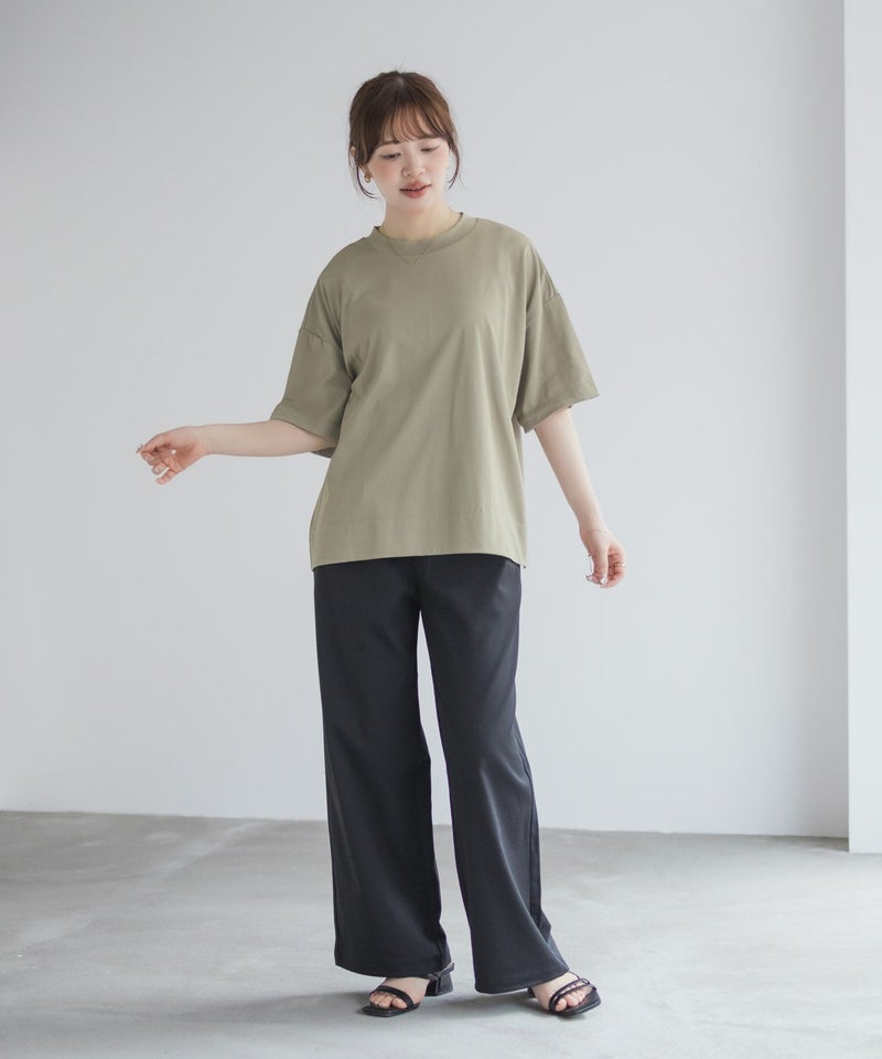 nAvy エブリーT 汗じみ軽減 プチハイネックTシャツ レディース メール便 対応商品商品画像-34