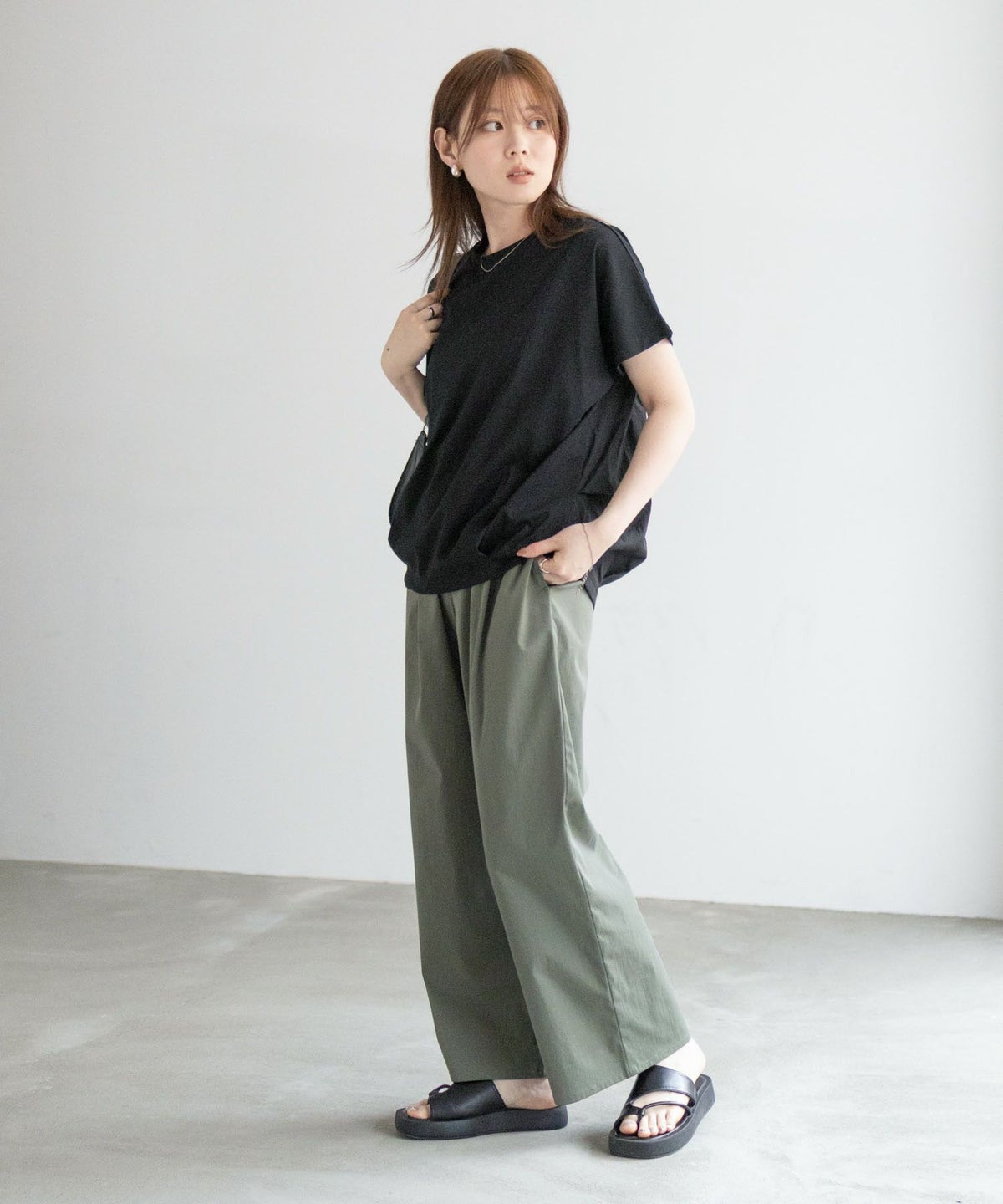 nAvy 切替タックプルオーバー レディース ネコポス 対応商品