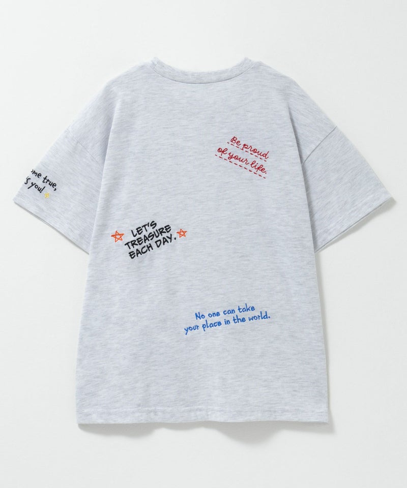 Simplify  刺繍プリントビッグTシャツ キッズ メール便 対応商品商品画像-2