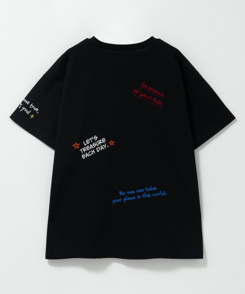 Simplify 刺繍プリントビッグTシャツ キッズ メール便 対応商品商品画像-4