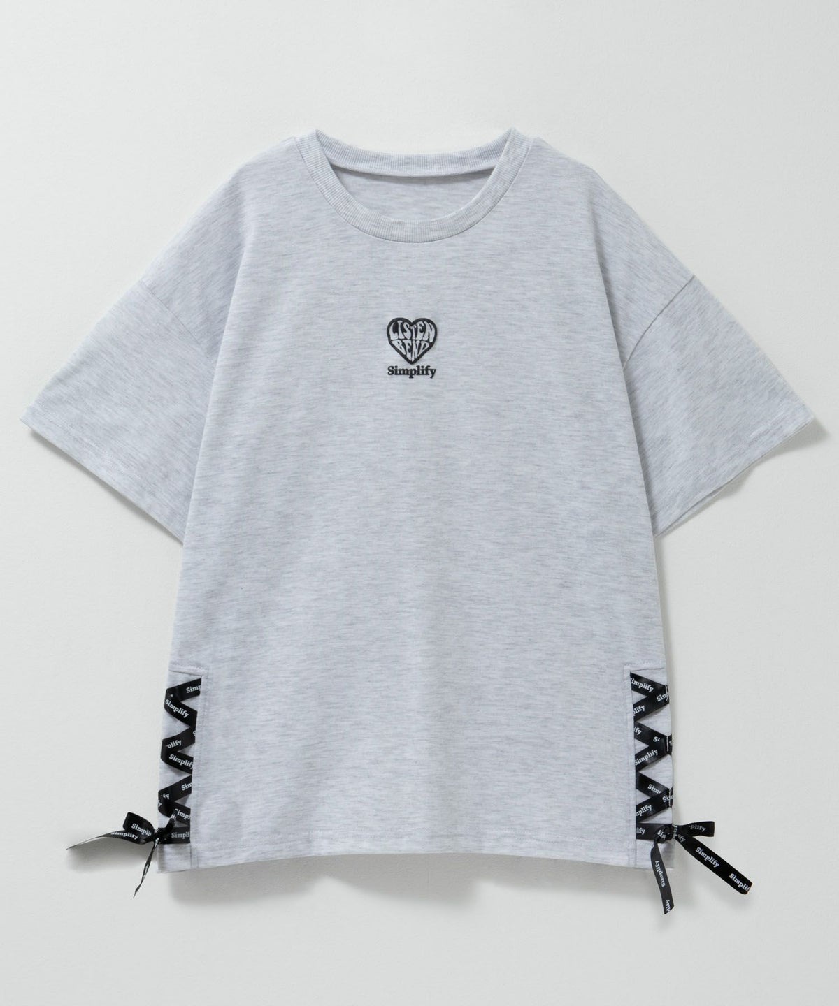Simplify サイドレースアップビッグTシャツ キッズ ネコポス 対応商品