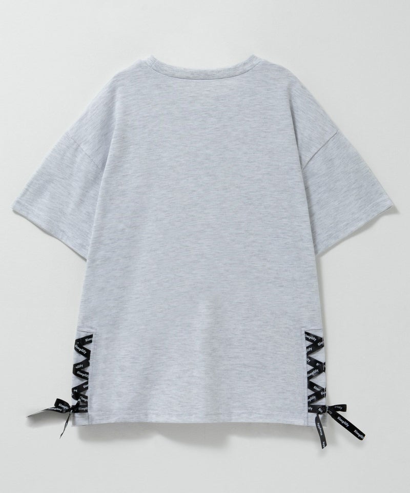 Simplify サイドレースアップビッグTシャツ キッズ メール便 対応商品商品画像-2