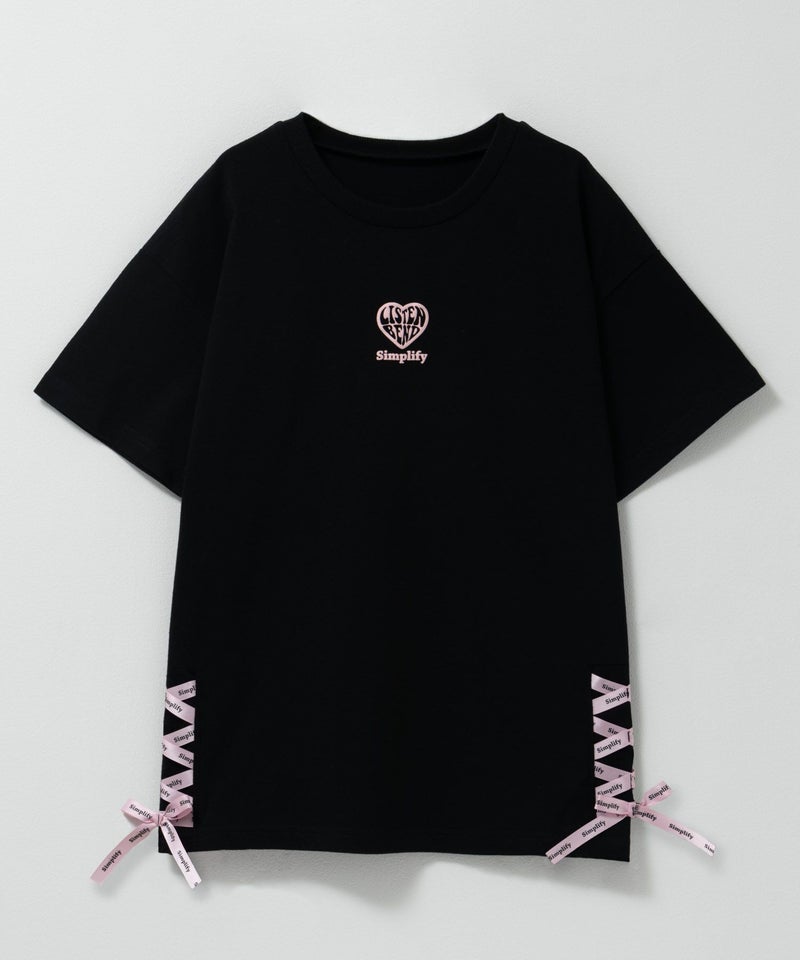 Simplify サイドレースアップビッグTシャツ キッズ メール便 対応商品商品画像-3