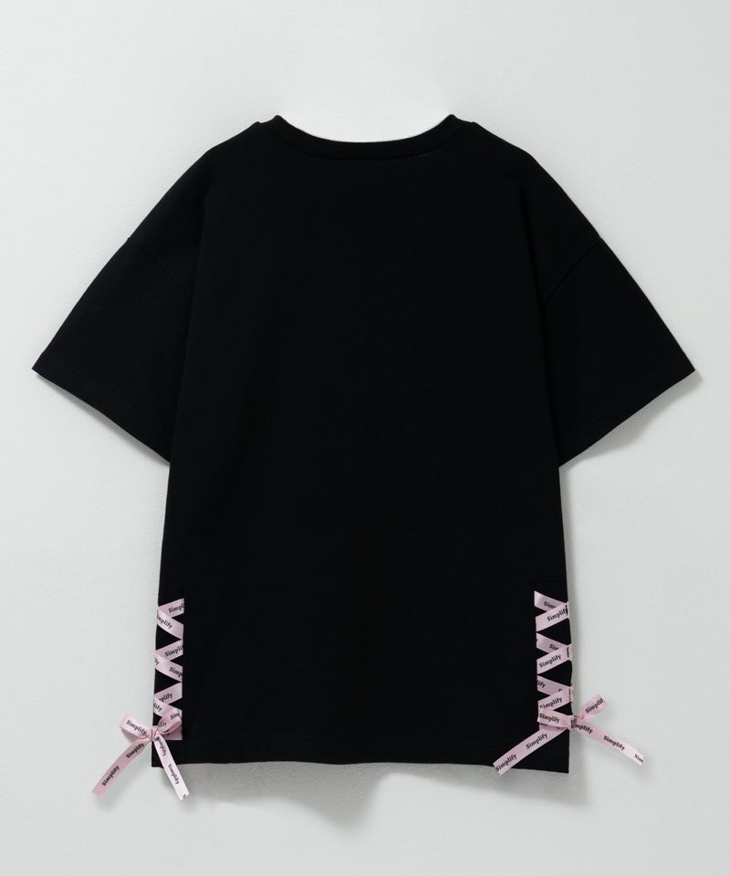 Simplify サイドレースアップビッグTシャツ キッズ メール便 対応商品商品画像-4
