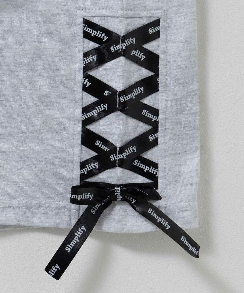 Simplify  サイドレースアップビッグTシャツ キッズ メール便 対応商品商品画像-6