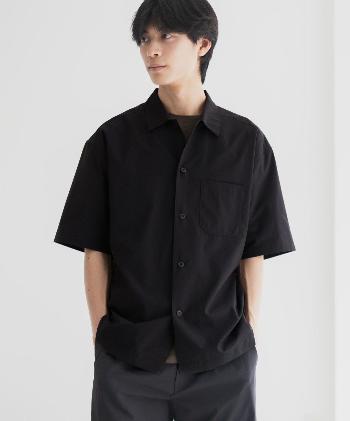 NAVY KAZETOSU メッシュ半袖シャツ メンズ