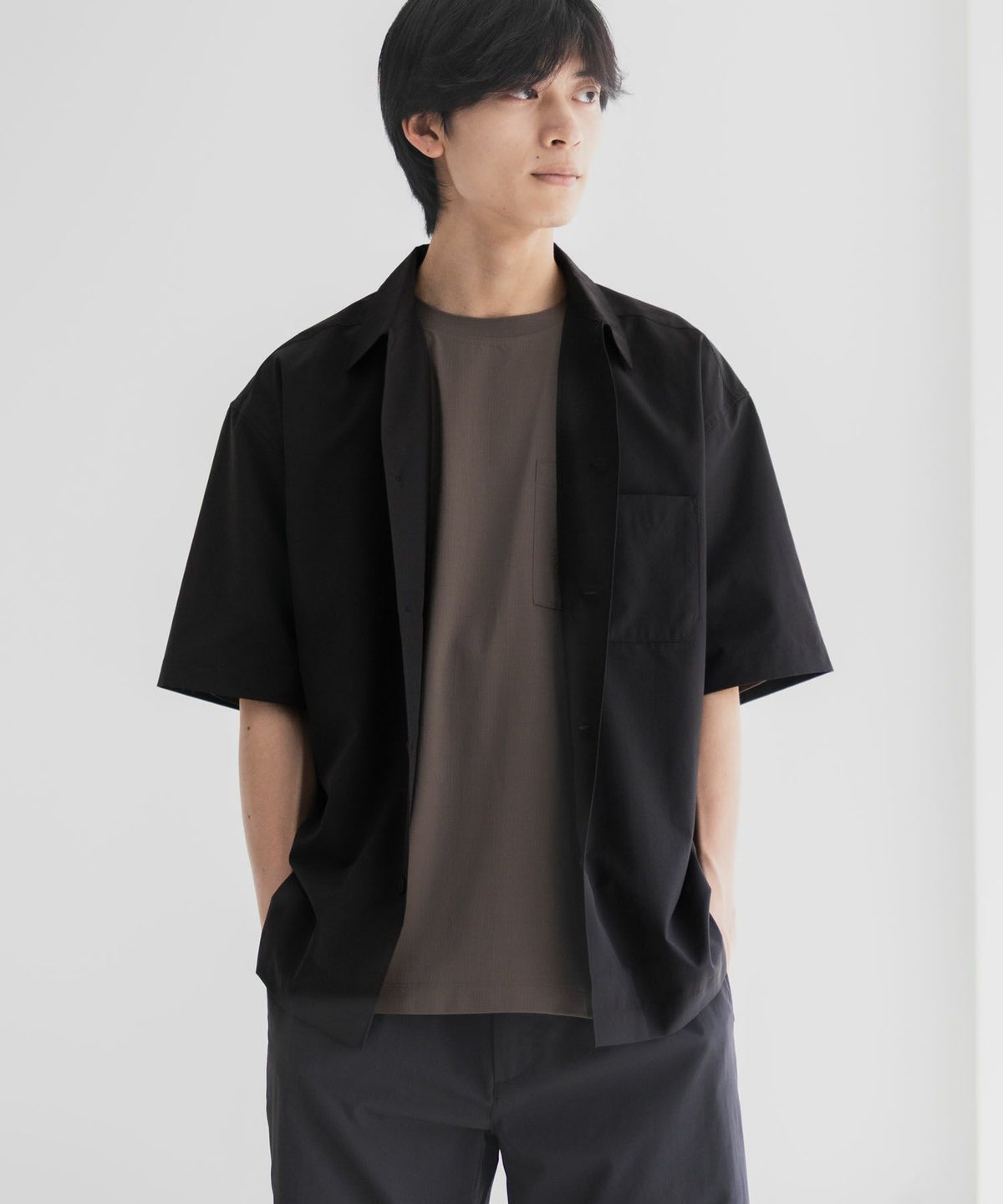 NAVY KAZETOSU メッシュ半袖シャツ メンズ